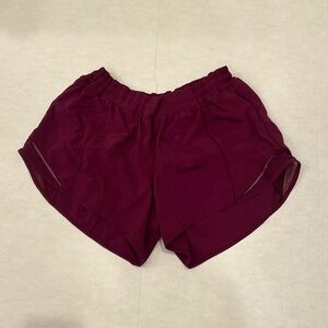 Lululemon maroon hotty hot shorts